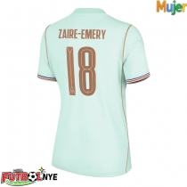 Camiseta Francia Warren Zaire-Emery #18 Visitante Equipación para mujer Mundial 2026 manga corta